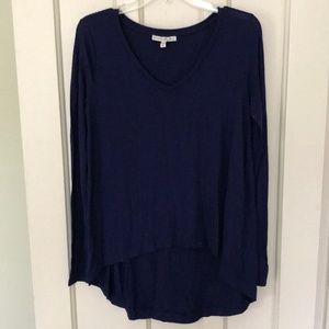 Express Small Navy Long Sleeve Tee